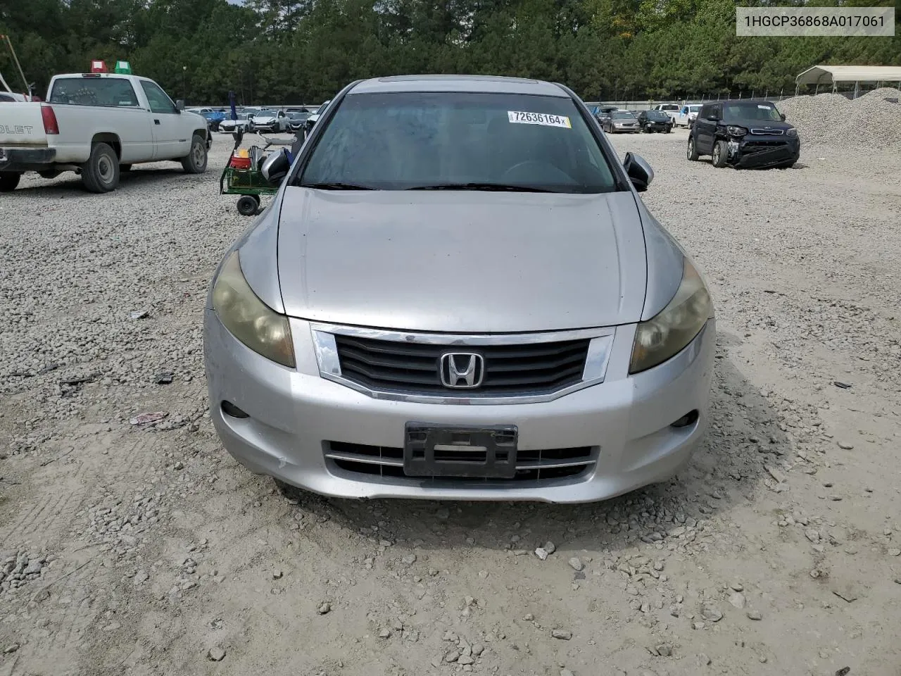 2008 Honda Accord Exl VIN: 1HGCP36868A017061 Lot: 72636164