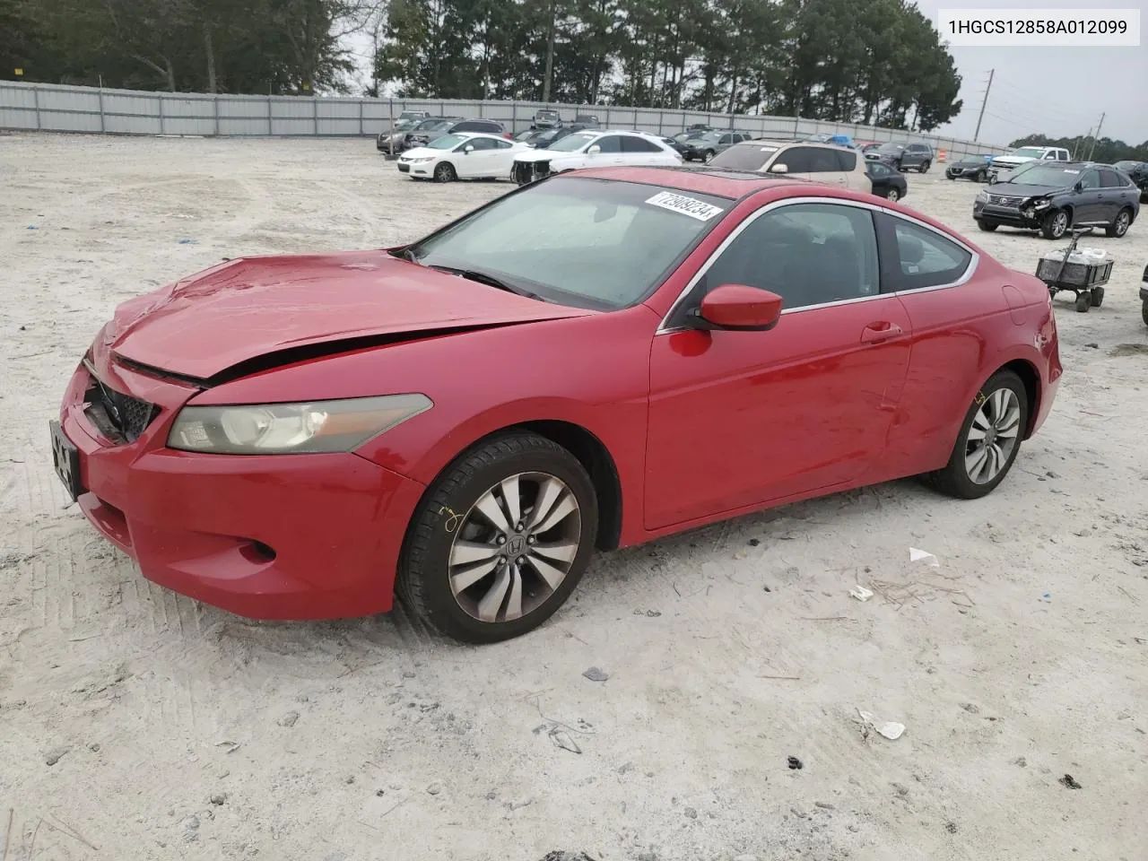 2008 Honda Accord Exl VIN: 1HGCS12858A012099 Lot: 72909234