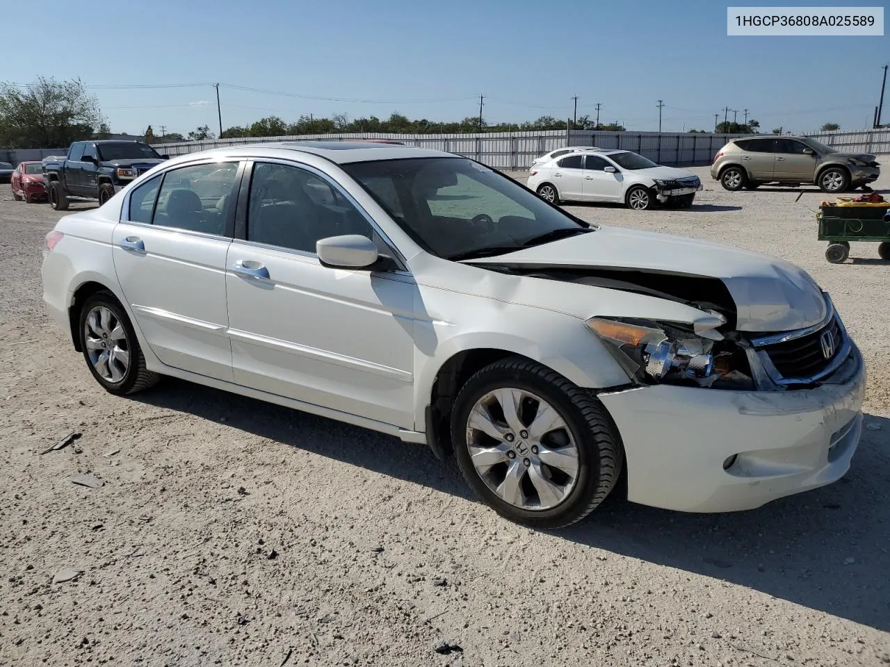 2008 Honda Accord Exl VIN: 1HGCP36808A025589 Lot: 73063204