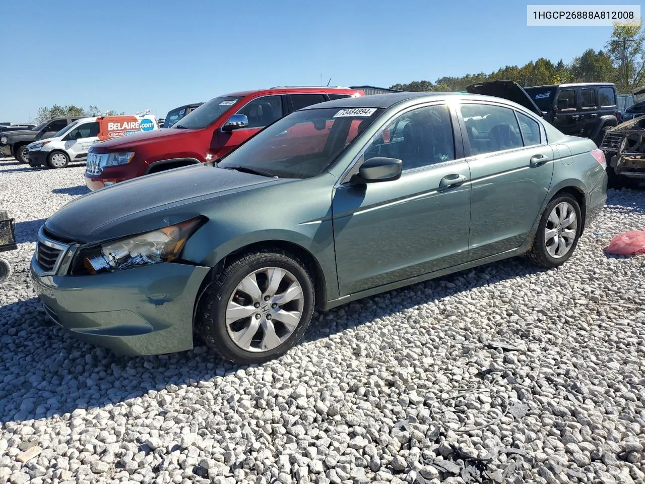 2008 Honda Accord Exl VIN: 1HGCP26888A812008 Lot: 73484894