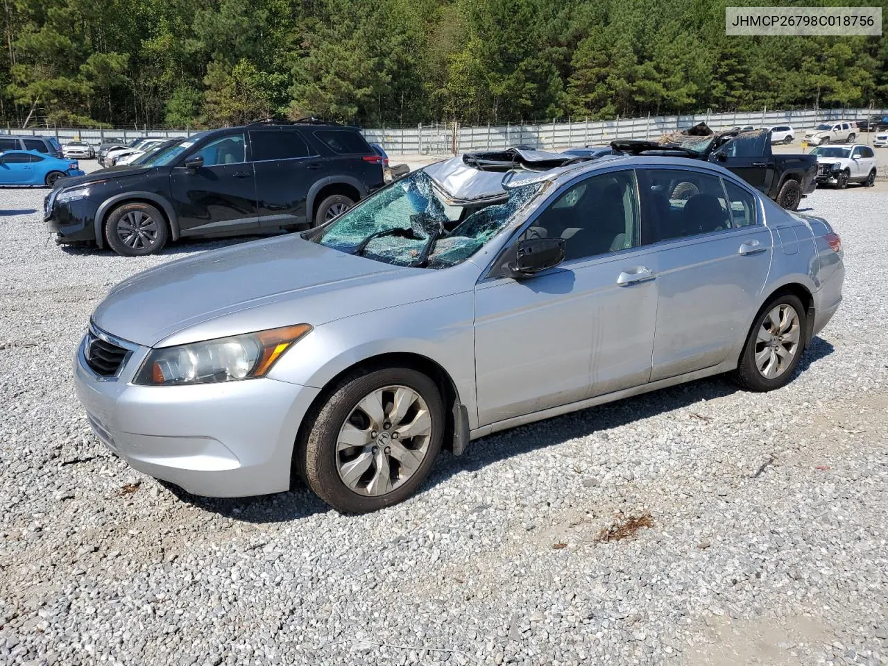 2008 Honda Accord Ex VIN: JHMCP26798C018756 Lot: 73659014