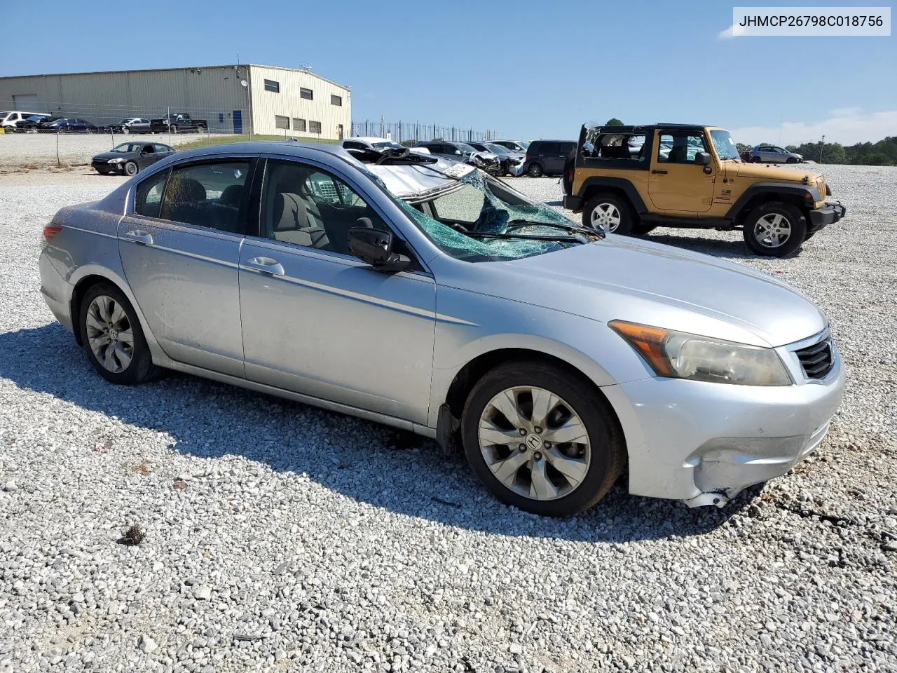 2008 Honda Accord Ex VIN: JHMCP26798C018756 Lot: 73659014