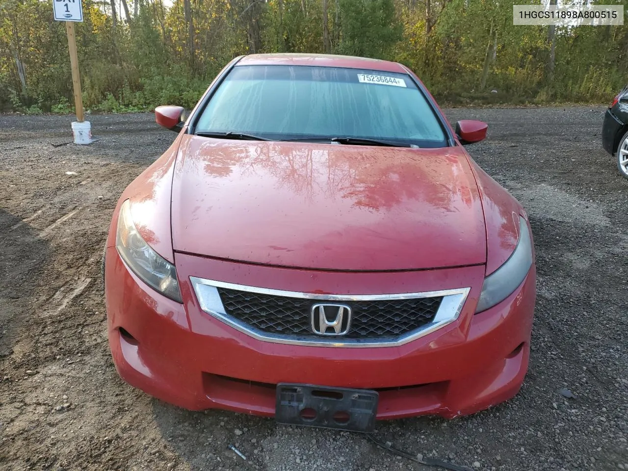 2008 Honda Accord Exl VIN: 1HGCS11898A800515 Lot: 75236844