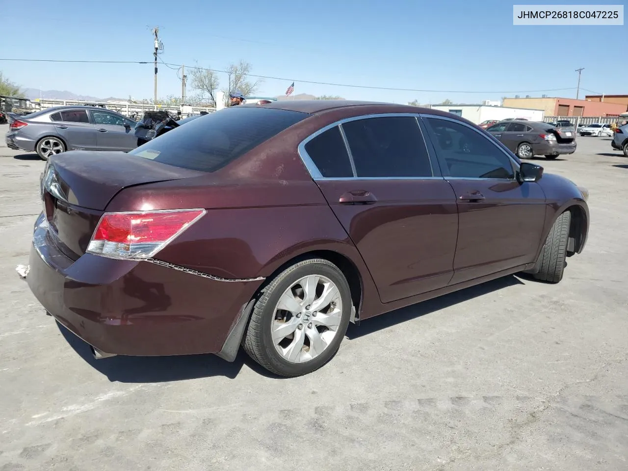 2008 Honda Accord Exl VIN: JHMCP26818C047225 Lot: 75251844