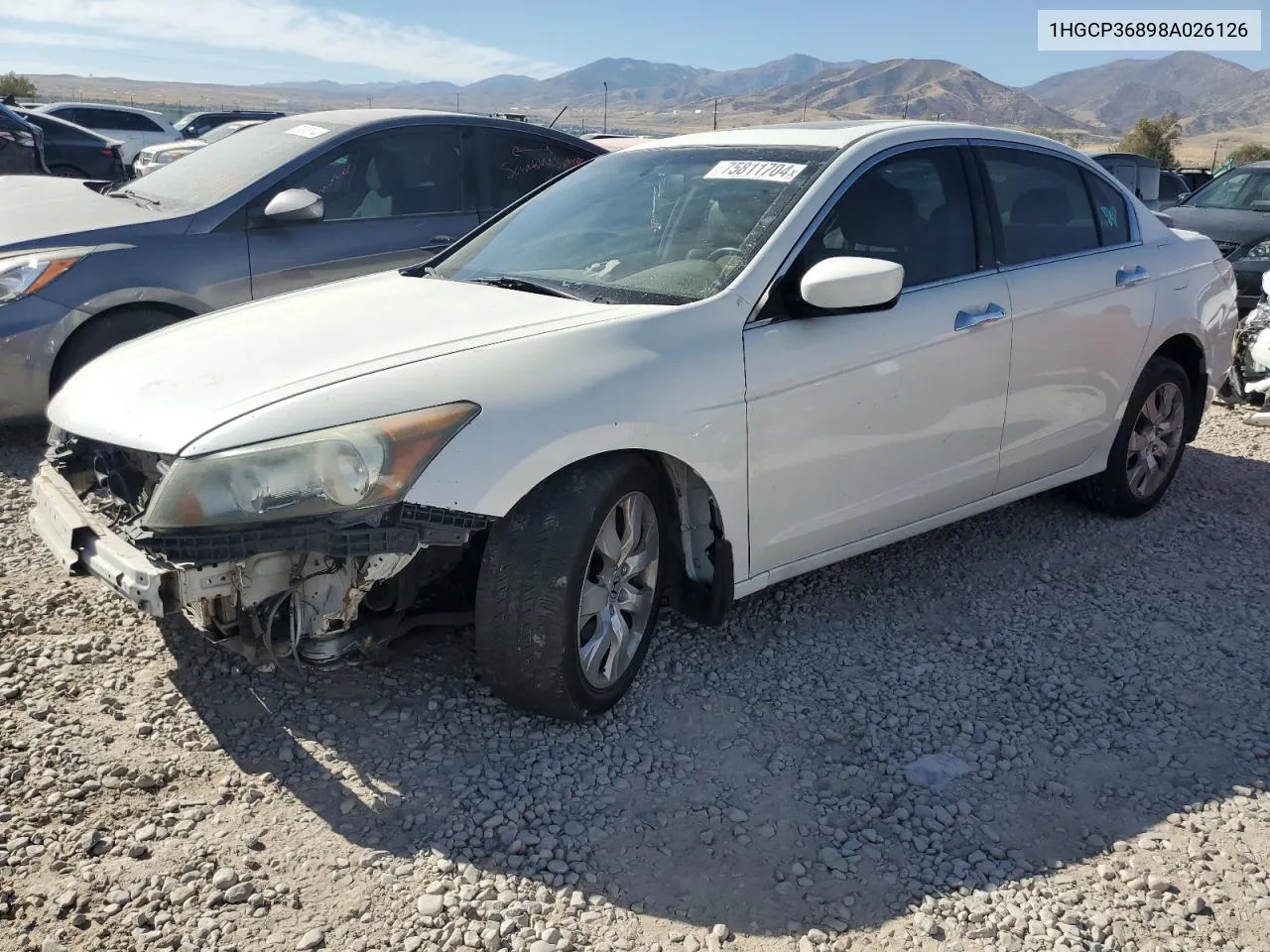 1HGCP36898A026126 2008 Honda Accord Exl