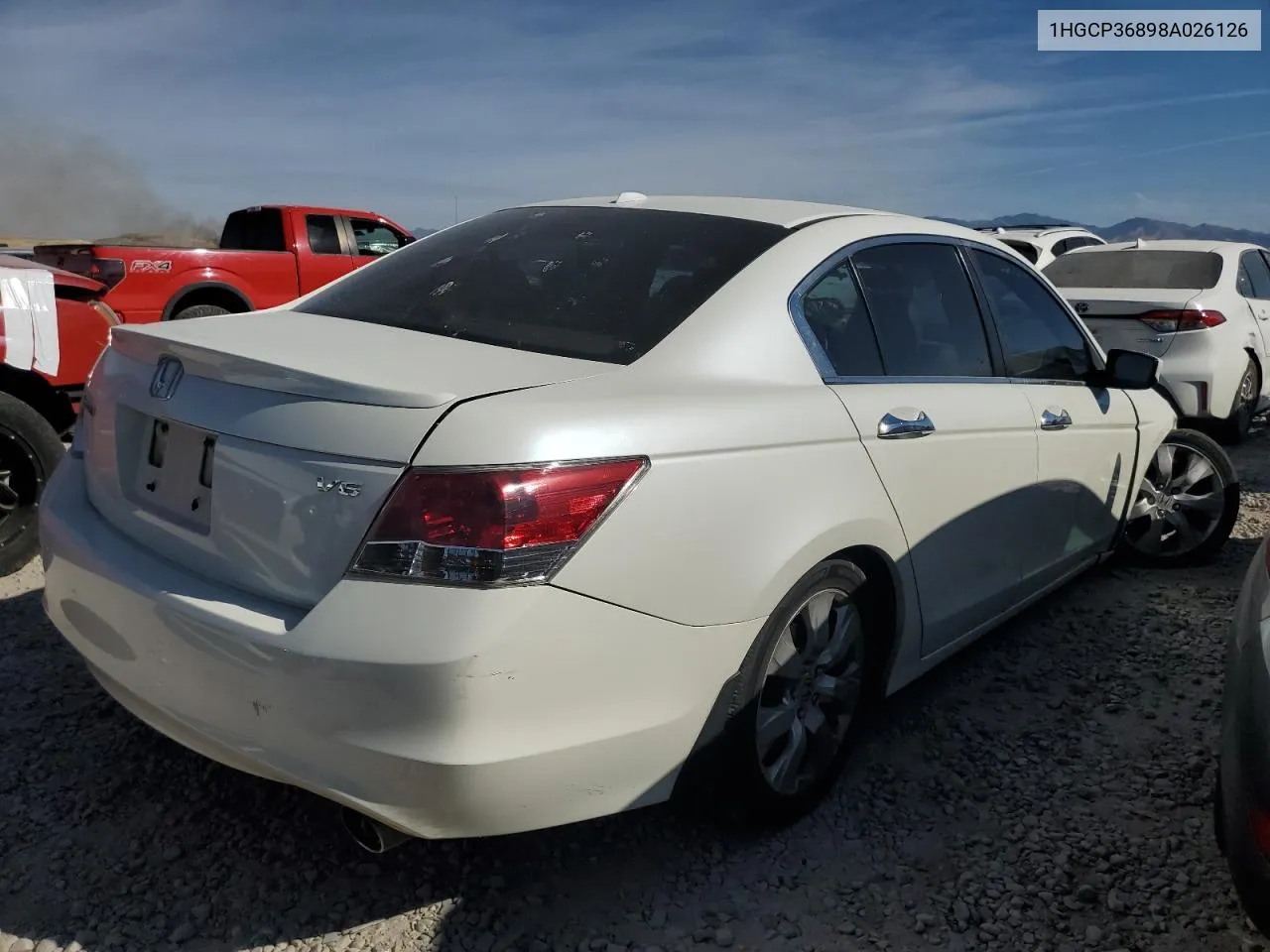 2008 Honda Accord Exl VIN: 1HGCP36898A026126 Lot: 75811704