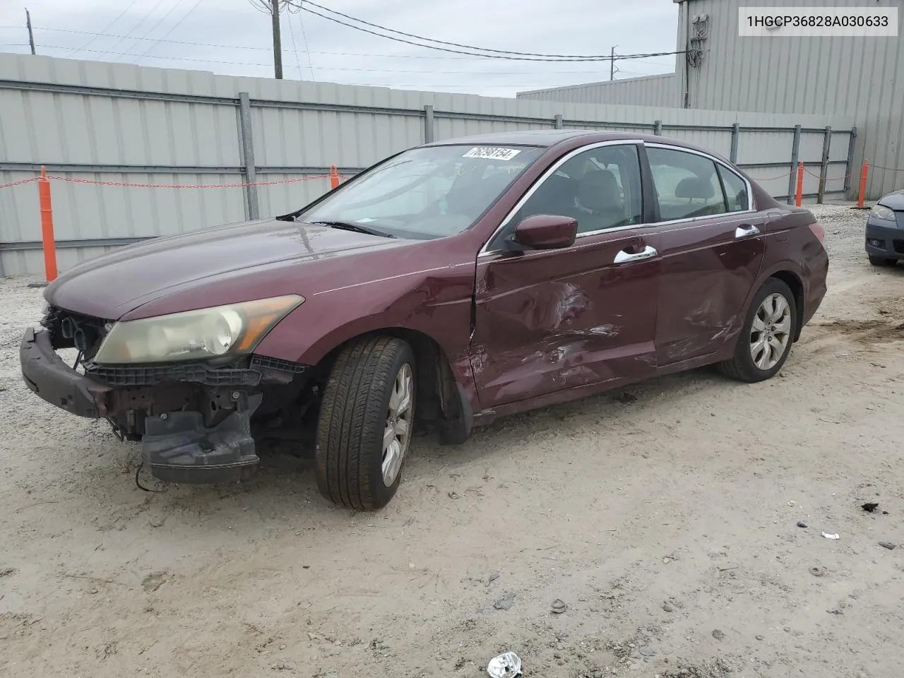 2008 Honda Accord Exl VIN: 1HGCP36828A030633 Lot: 76298154