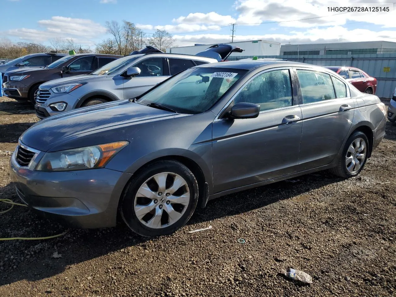 2008 Honda Accord Ex VIN: 1HGCP26728A125145 Lot: 76622184