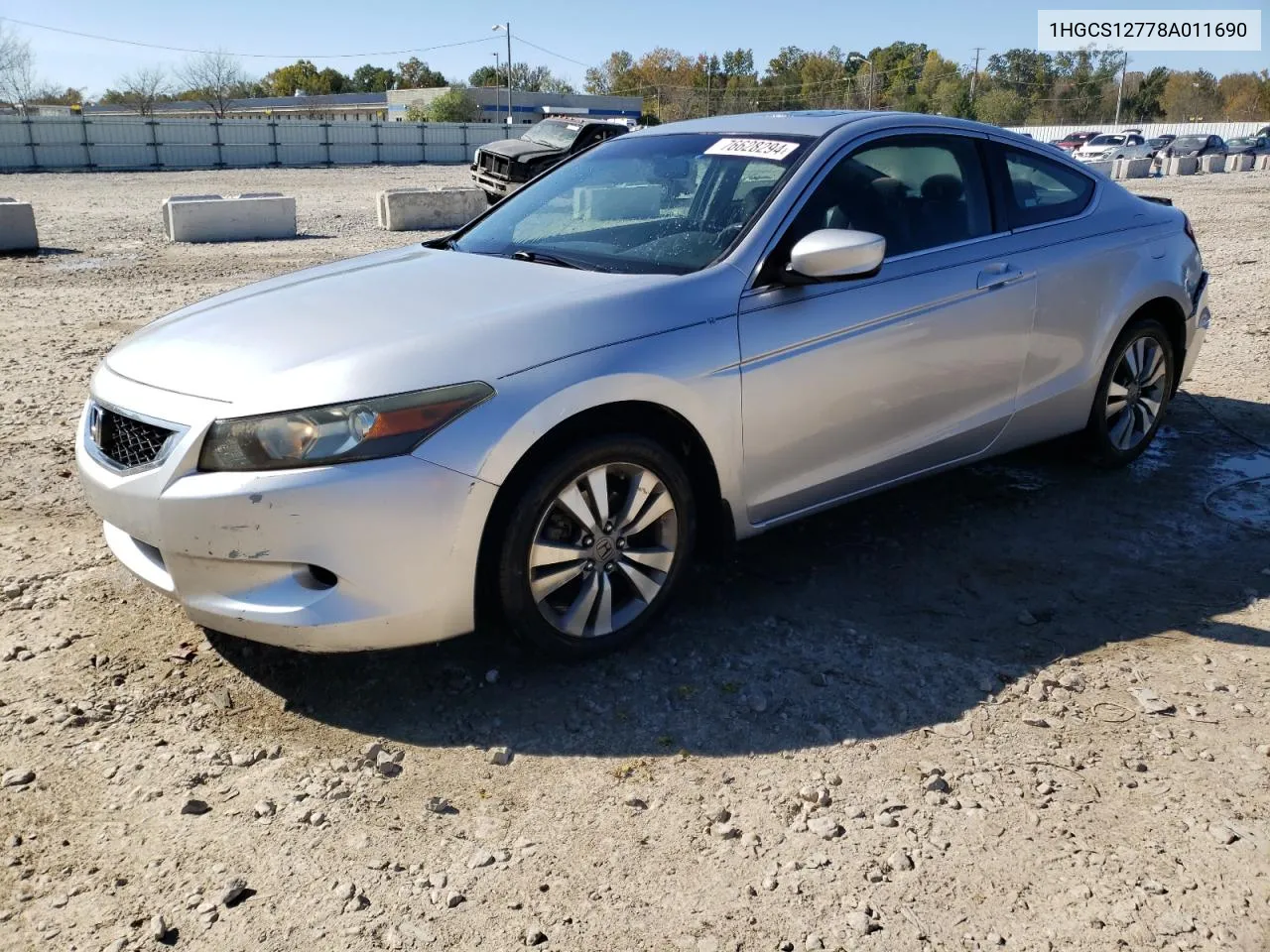 1HGCS12778A011690 2008 Honda Accord Ex