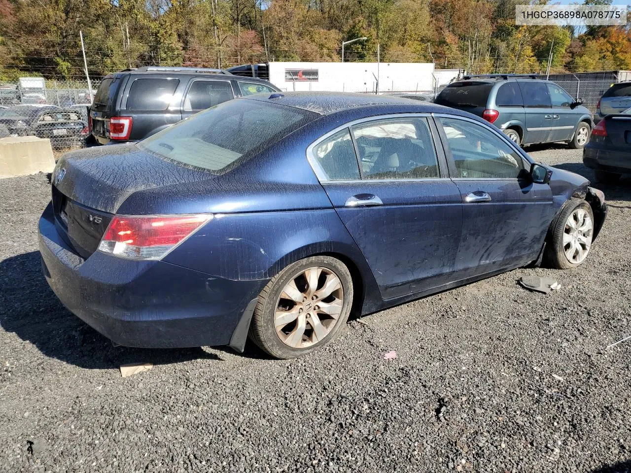 2008 Honda Accord Exl VIN: 1HGCP36898A078775 Lot: 76707894