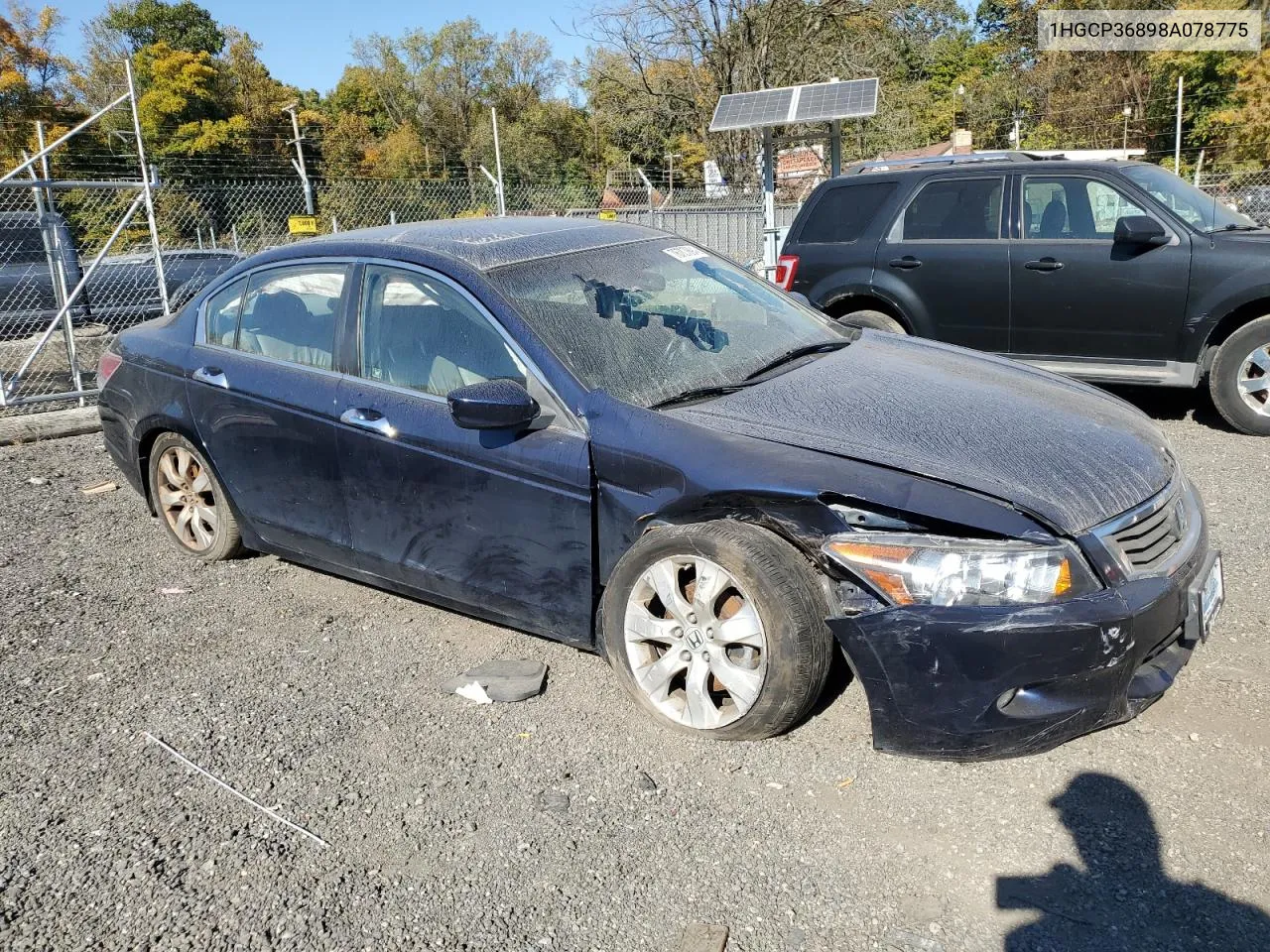 2008 Honda Accord Exl VIN: 1HGCP36898A078775 Lot: 76707894