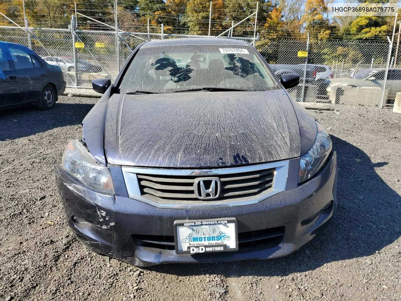 2008 Honda Accord Exl VIN: 1HGCP36898A078775 Lot: 76707894