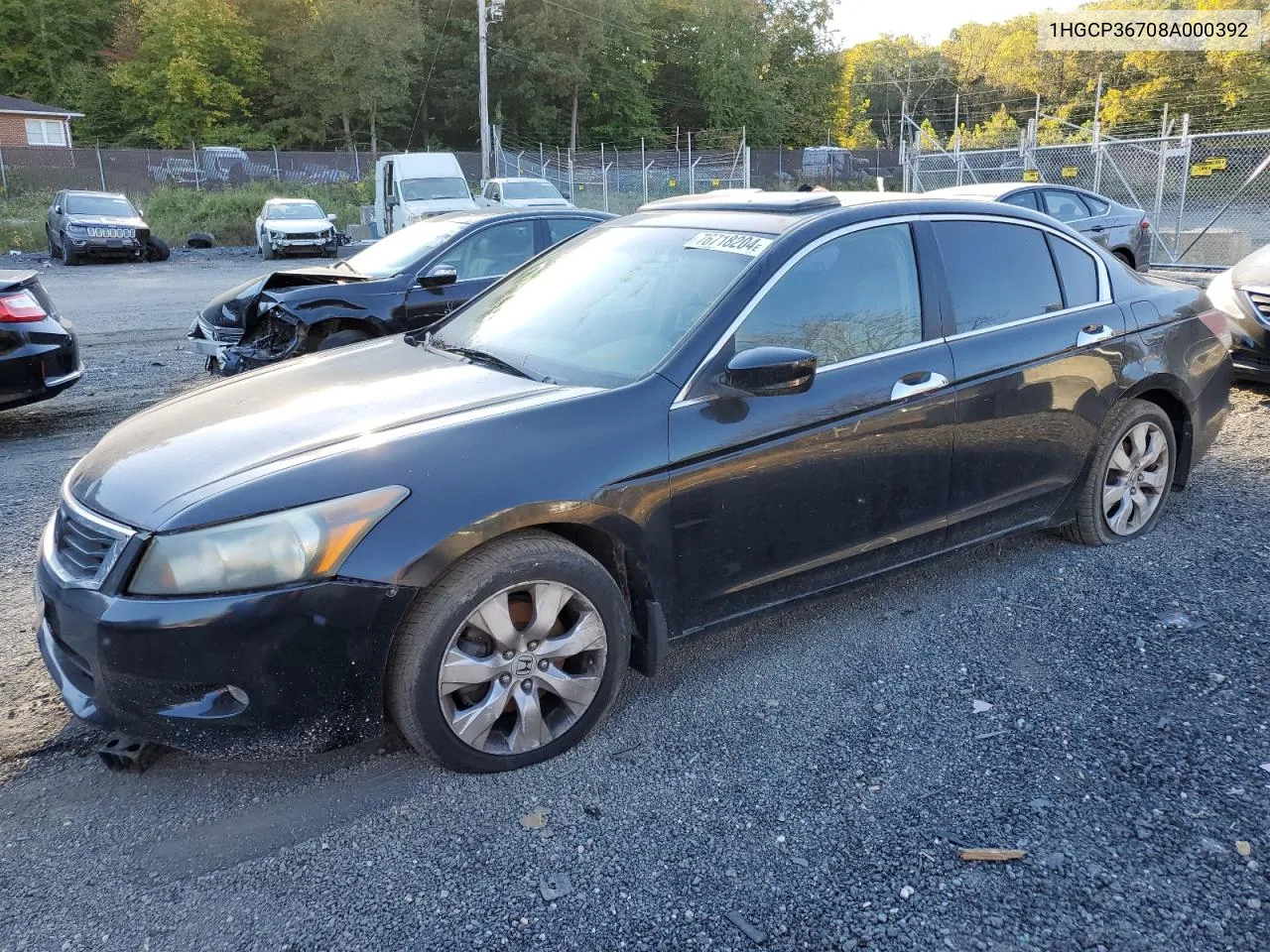 1HGCP36708A000392 2008 Honda Accord Ex