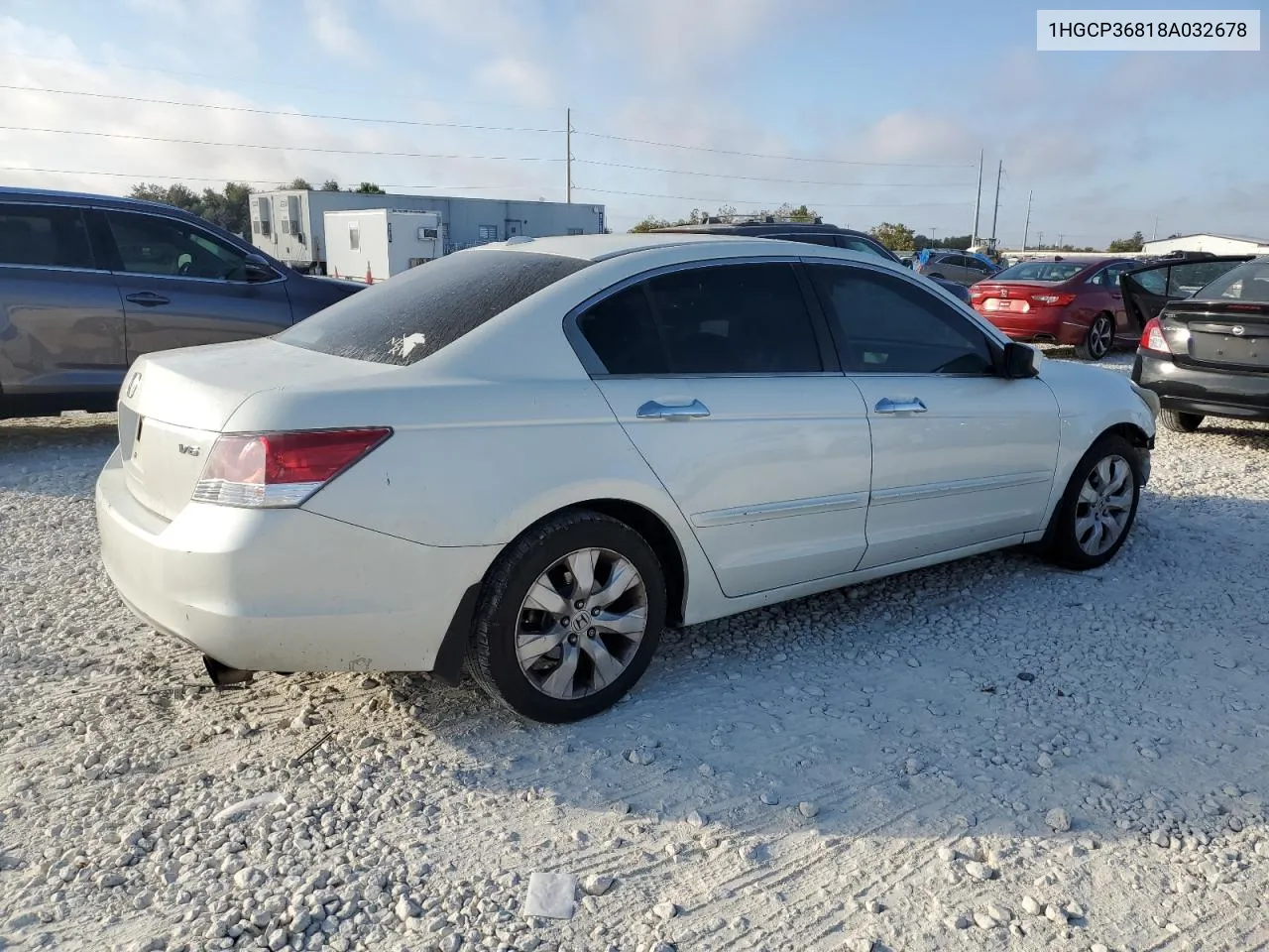 2008 Honda Accord Exl VIN: 1HGCP36818A032678 Lot: 76982884