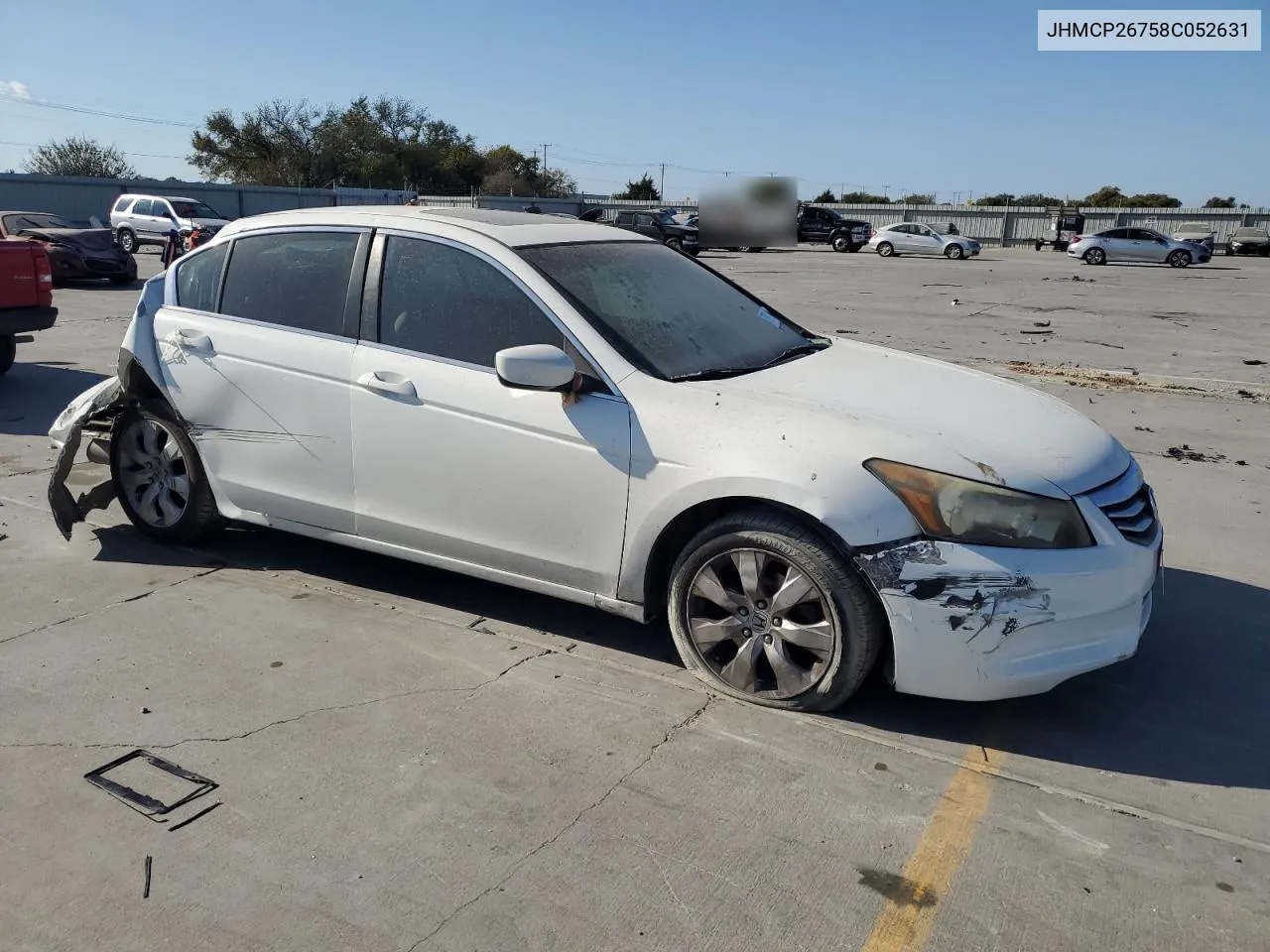 2008 Honda Accord Ex VIN: JHMCP26758C052631 Lot: 77317404