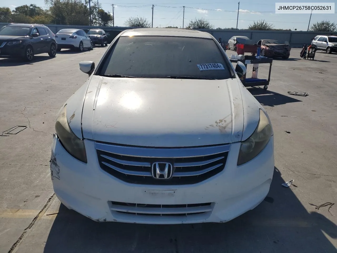 2008 Honda Accord Ex VIN: JHMCP26758C052631 Lot: 77317404