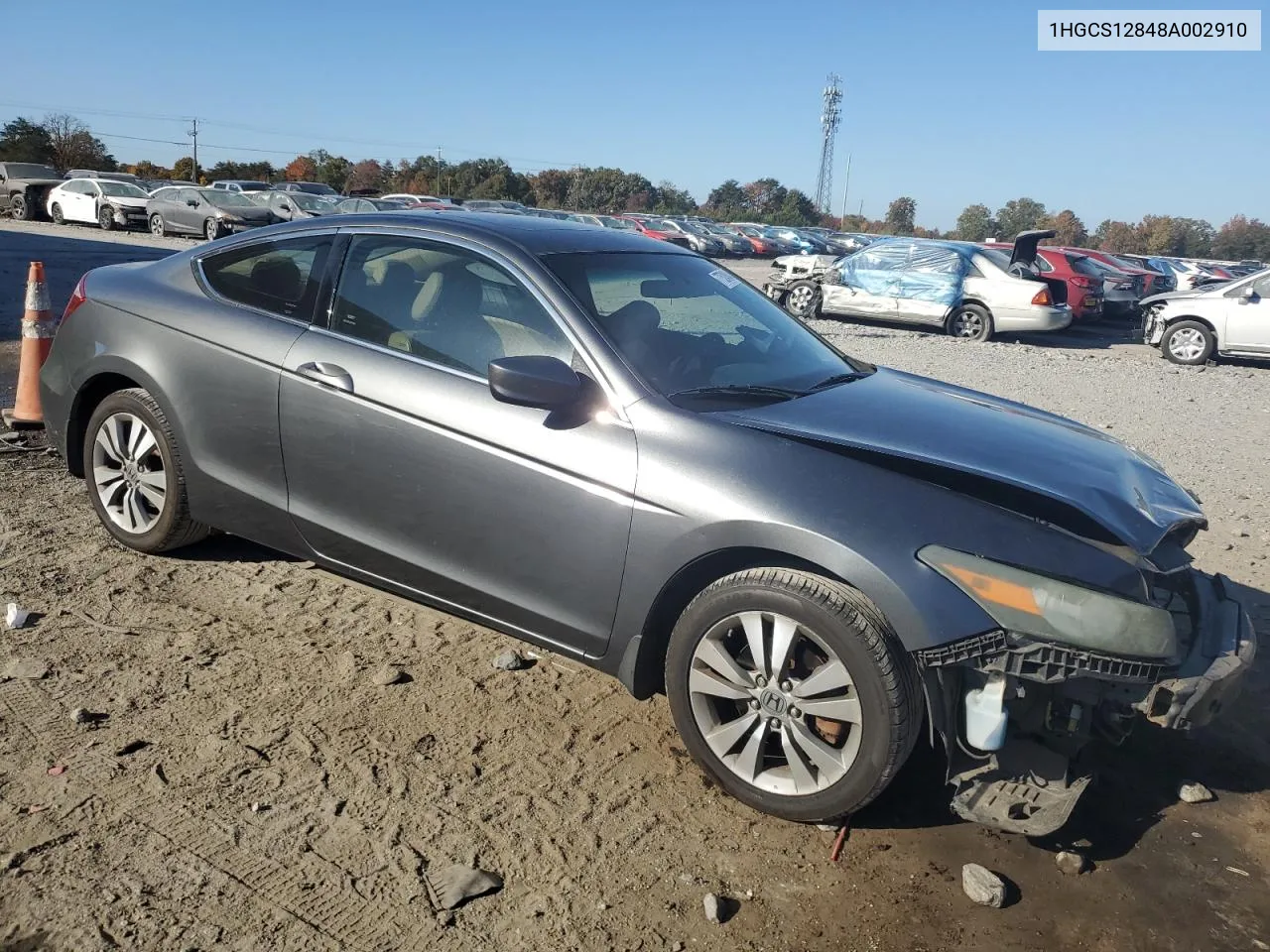 2008 Honda Accord Exl VIN: 1HGCS12848A002910 Lot: 77524044