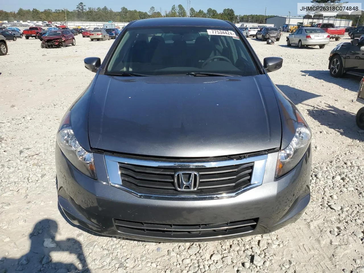 2008 Honda Accord Lx VIN: JHMCP26318C074848 Lot: 77534424