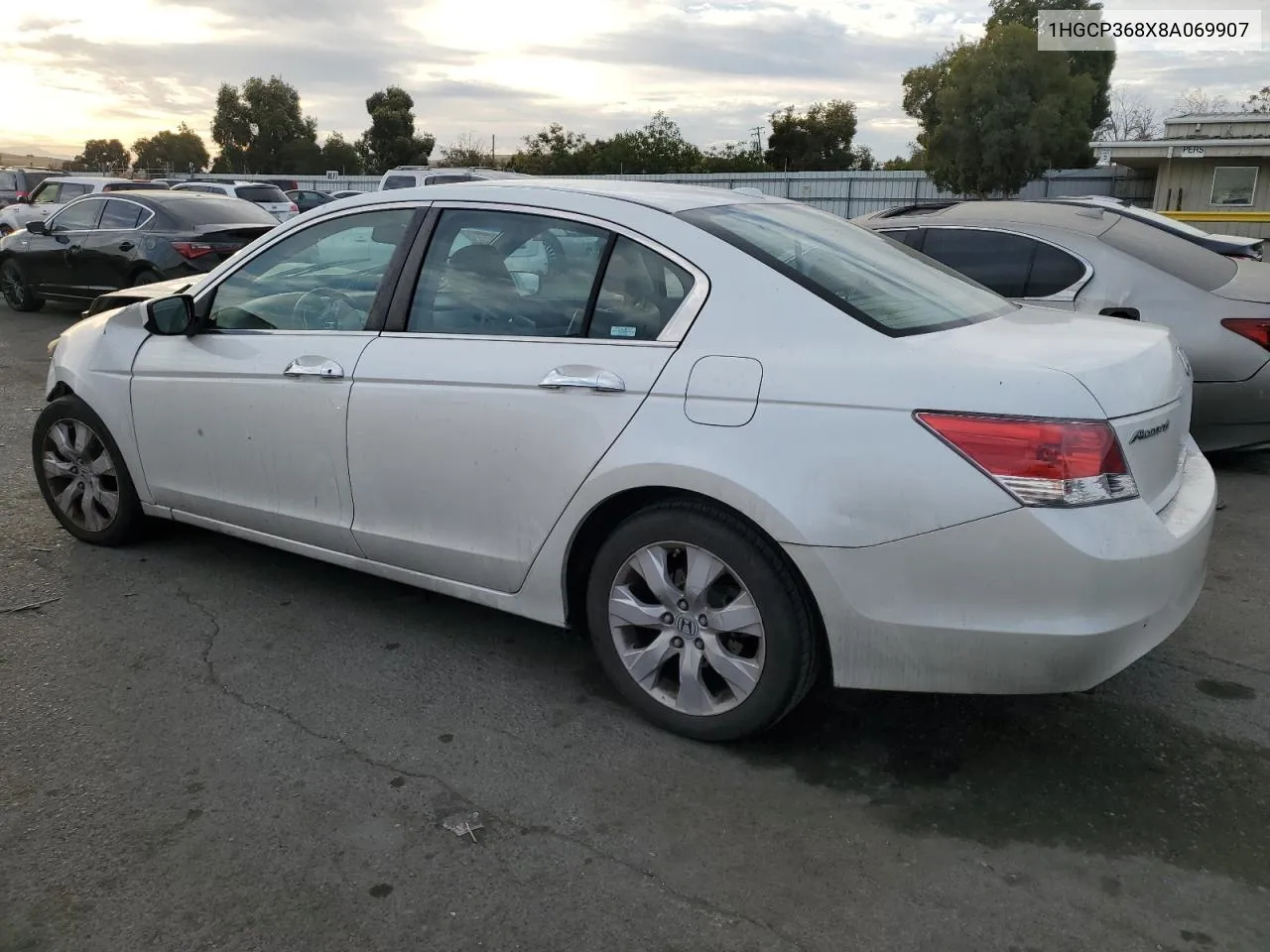 2008 Honda Accord Exl VIN: 1HGCP368X8A069907 Lot: 77852914