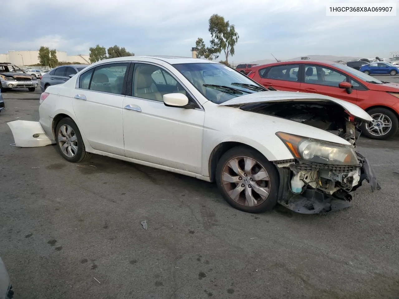 2008 Honda Accord Exl VIN: 1HGCP368X8A069907 Lot: 77852914