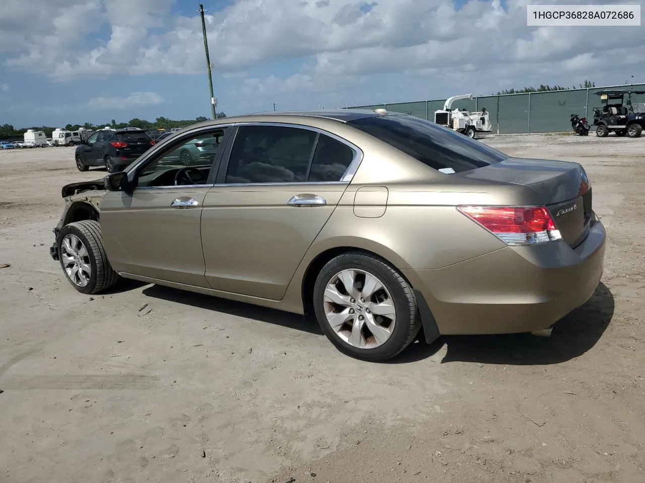 2008 Honda Accord Exl VIN: 1HGCP36828A072686 Lot: 78070614