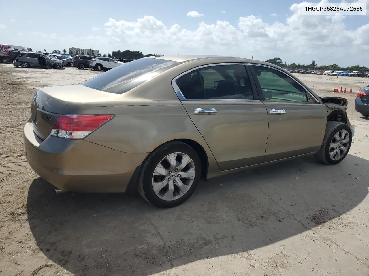 2008 Honda Accord Exl VIN: 1HGCP36828A072686 Lot: 78070614