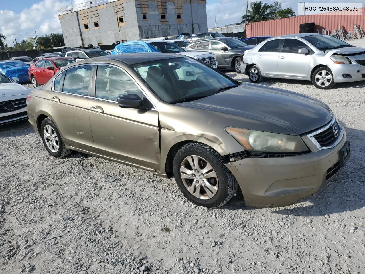 2008 Honda Accord Lxp VIN: 1HGCP26458A048079 Lot: 79999034