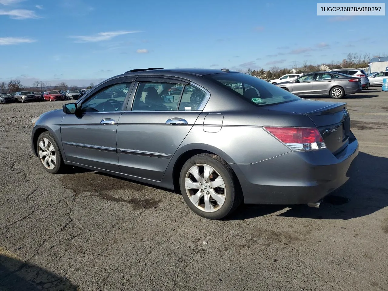 2008 Honda Accord Exl VIN: 1HGCP36828A080397 Lot: 80083264