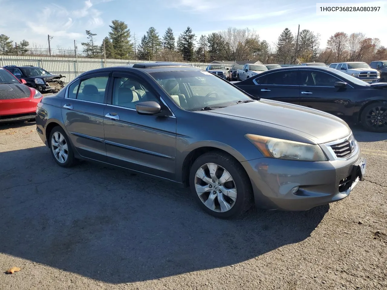 2008 Honda Accord Exl VIN: 1HGCP36828A080397 Lot: 80083264