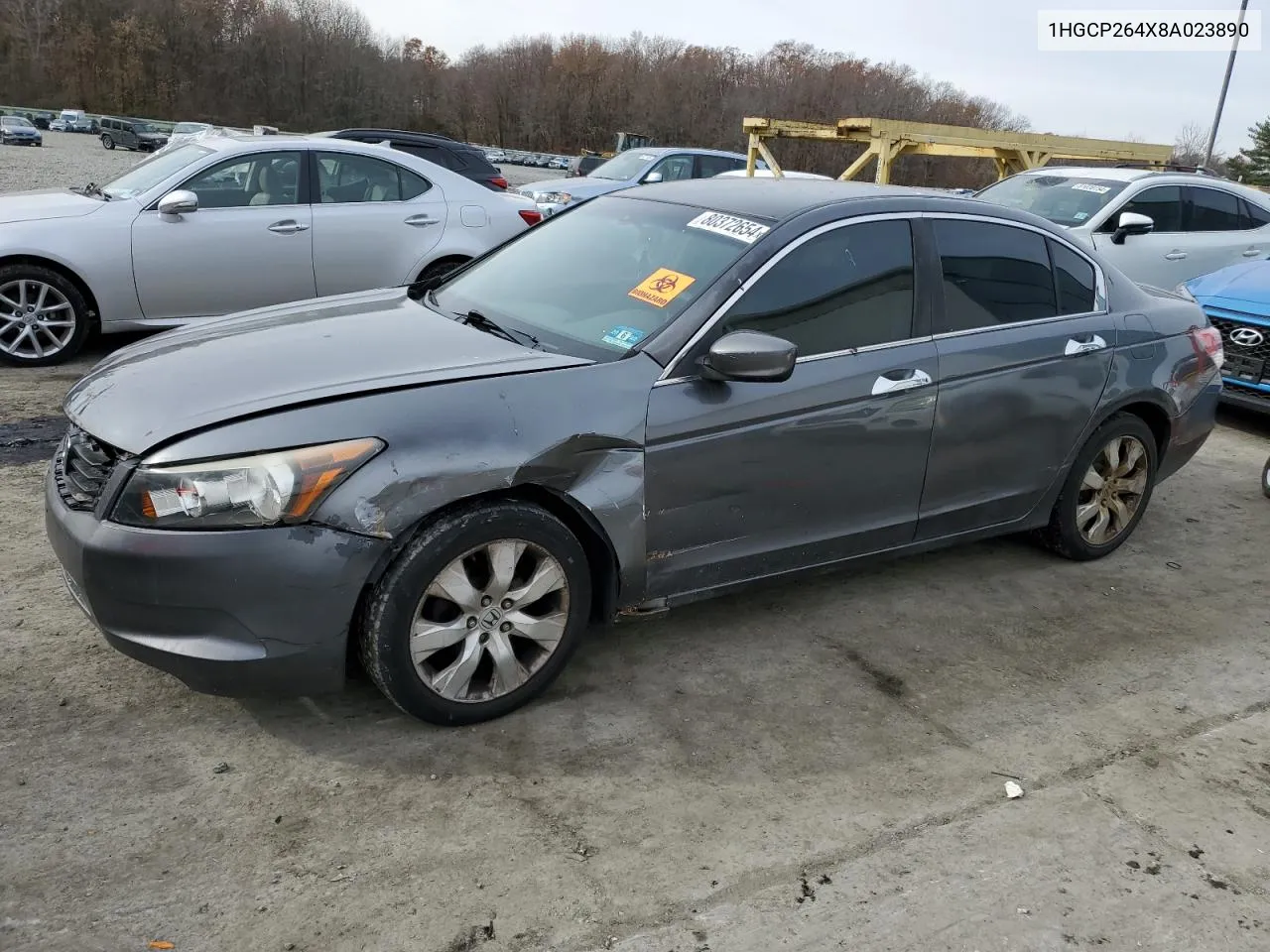 2008 Honda Accord Lxp VIN: 1HGCP264X8A023890 Lot: 80372654