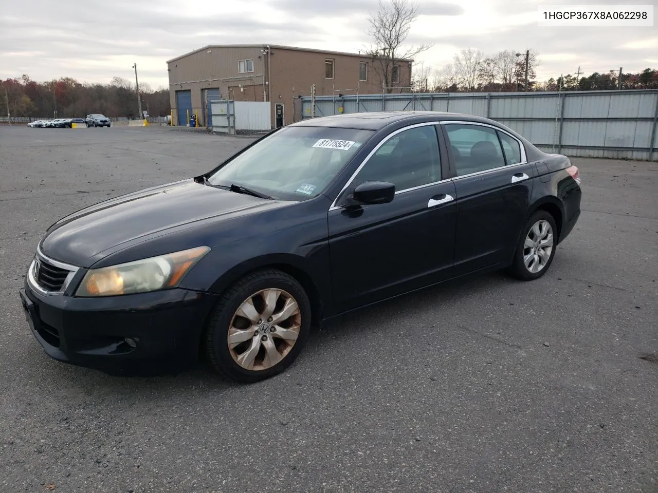 2008 Honda Accord Ex VIN: 1HGCP367X8A062298 Lot: 81775524