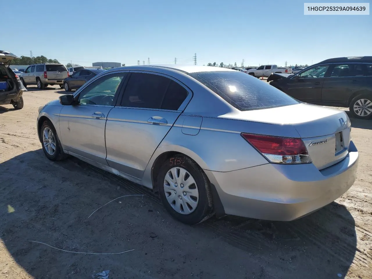 2009 Honda Accord Lx VIN: 1HGCP25329A094639 Lot: 40552194