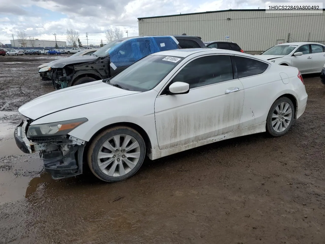 1HGCS22849A800492 2009 Honda Accord Exl