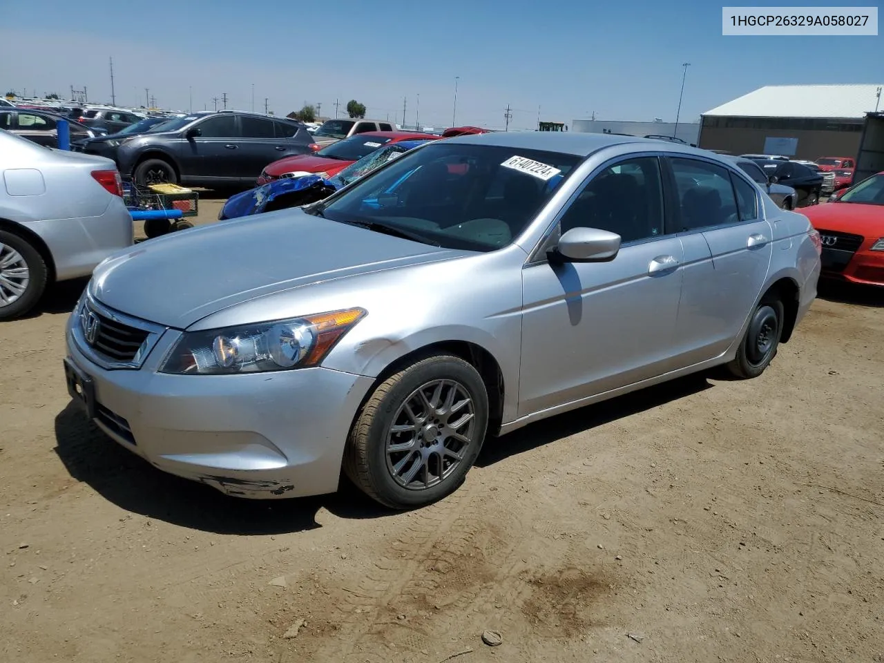 2009 Honda Accord Lx VIN: 1HGCP26329A058027 Lot: 61407224