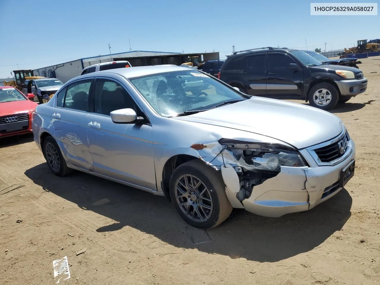 2009 Honda Accord Lx VIN: 1HGCP26329A058027 Lot: 61407224