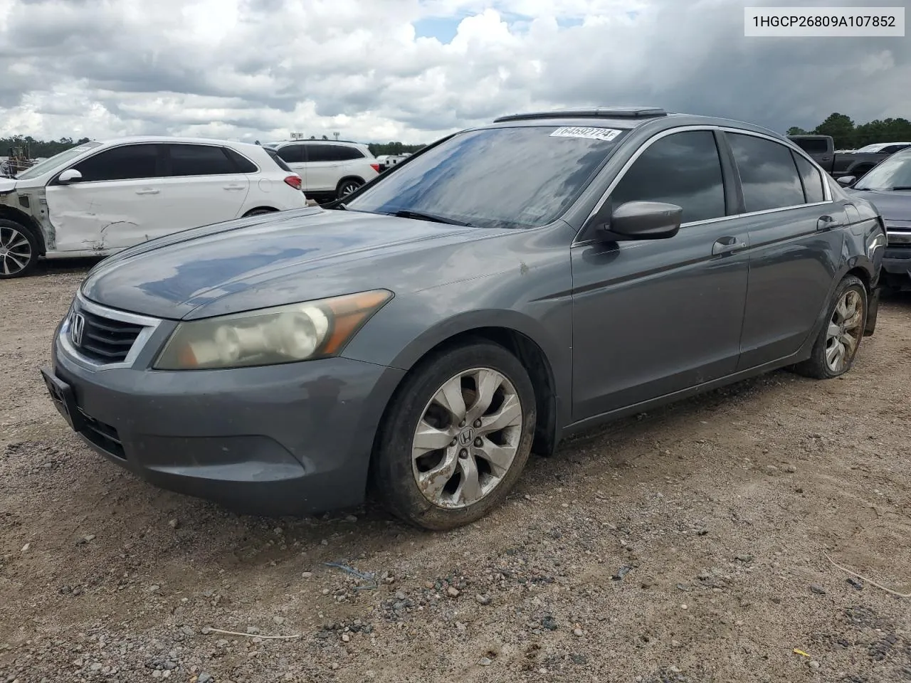 2009 Honda Accord Exl VIN: 1HGCP26809A107852 Lot: 64592724