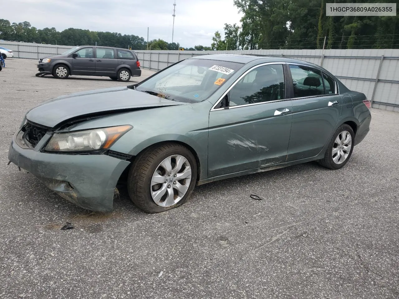 2009 Honda Accord Exl VIN: 1HGCP36809A026355 Lot: 67331294