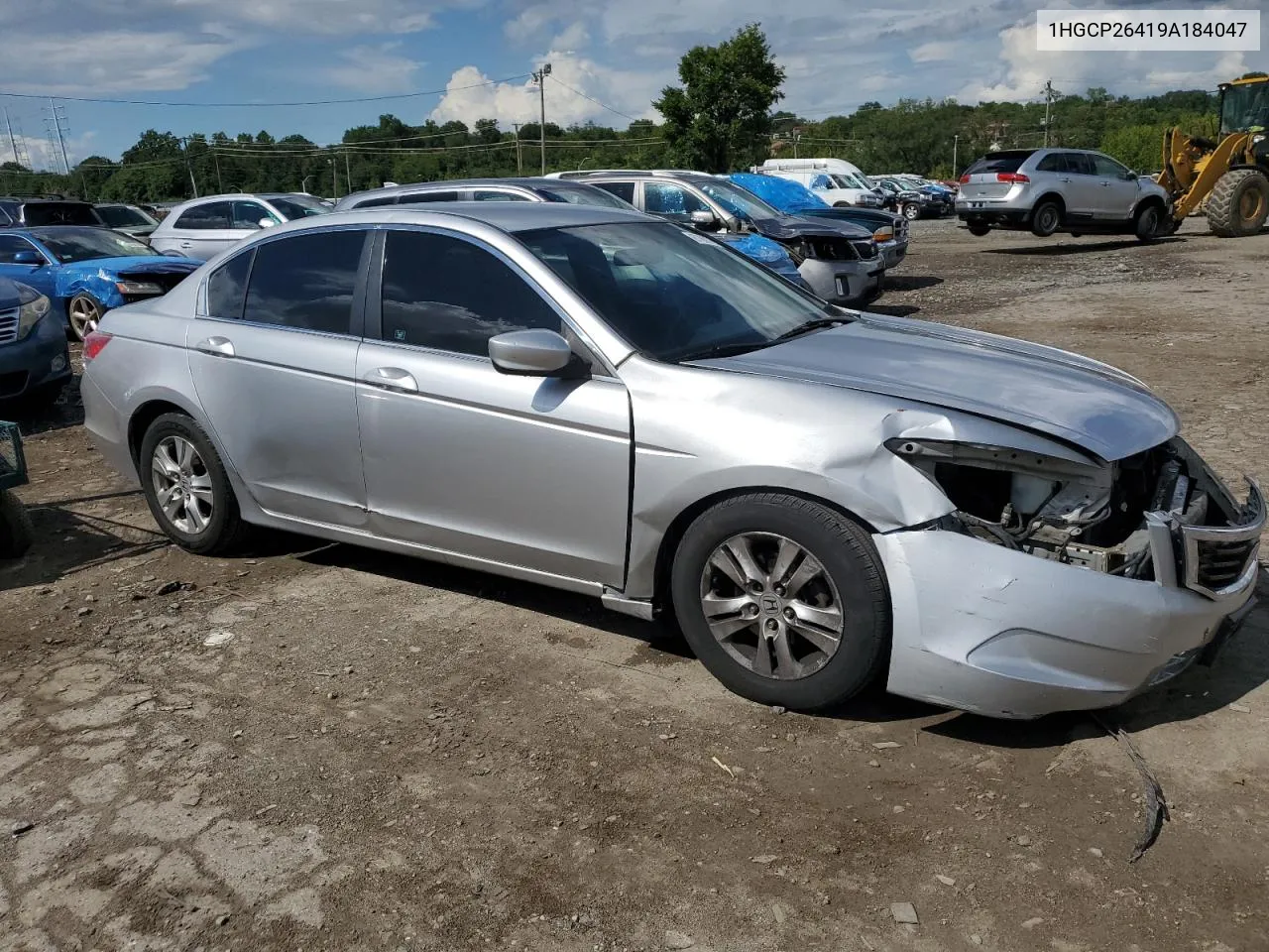 2009 Honda Accord Lxp VIN: 1HGCP26419A184047 Lot: 67860754