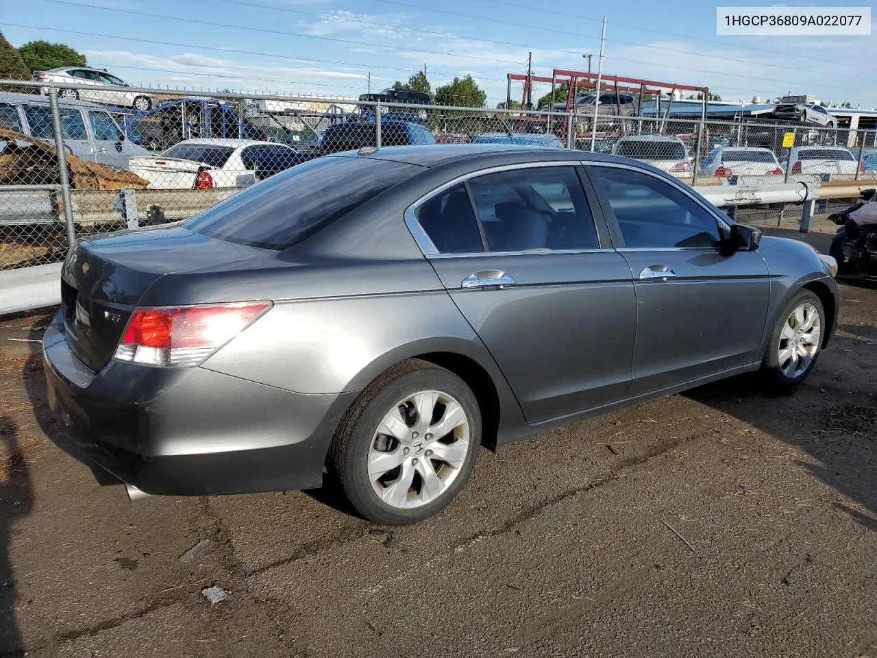 1HGCP36809A022077 2009 Honda Accord Exl