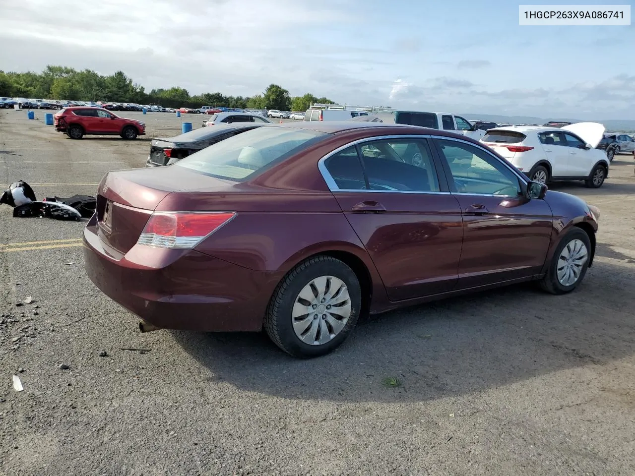 2009 Honda Accord Lx VIN: 1HGCP263X9A086741 Lot: 70136484