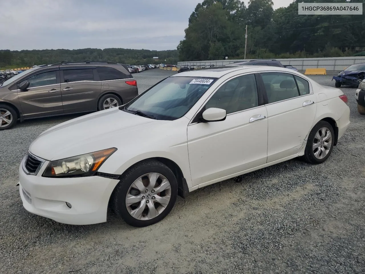 2009 Honda Accord Exl VIN: 1HGCP36869A047646 Lot: 70446634