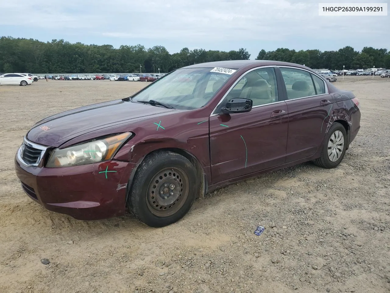 1HGCP26309A199291 2009 Honda Accord Lx