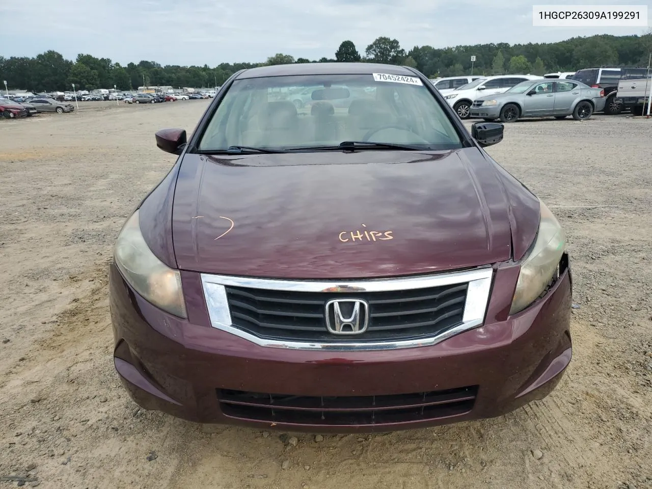 2009 Honda Accord Lx VIN: 1HGCP26309A199291 Lot: 70452424