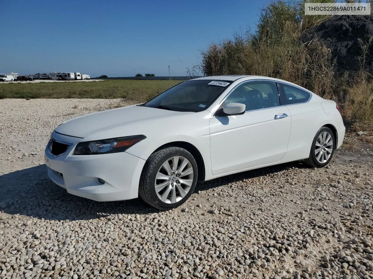 2009 Honda Accord Exl VIN: 1HGCS22869A011471 Lot: 72724424