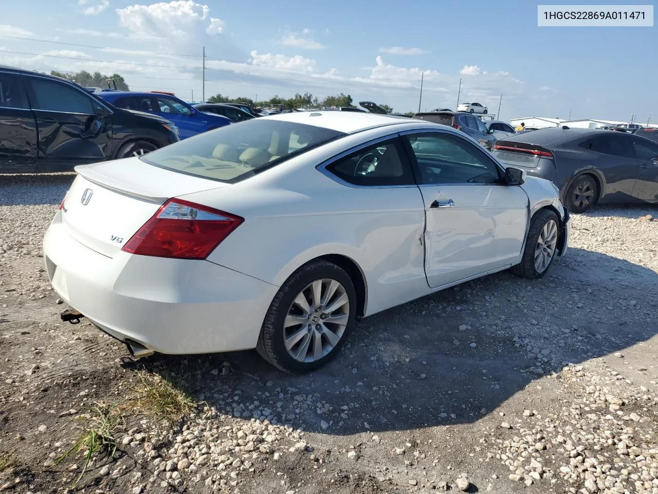 2009 Honda Accord Exl VIN: 1HGCS22869A011471 Lot: 72724424