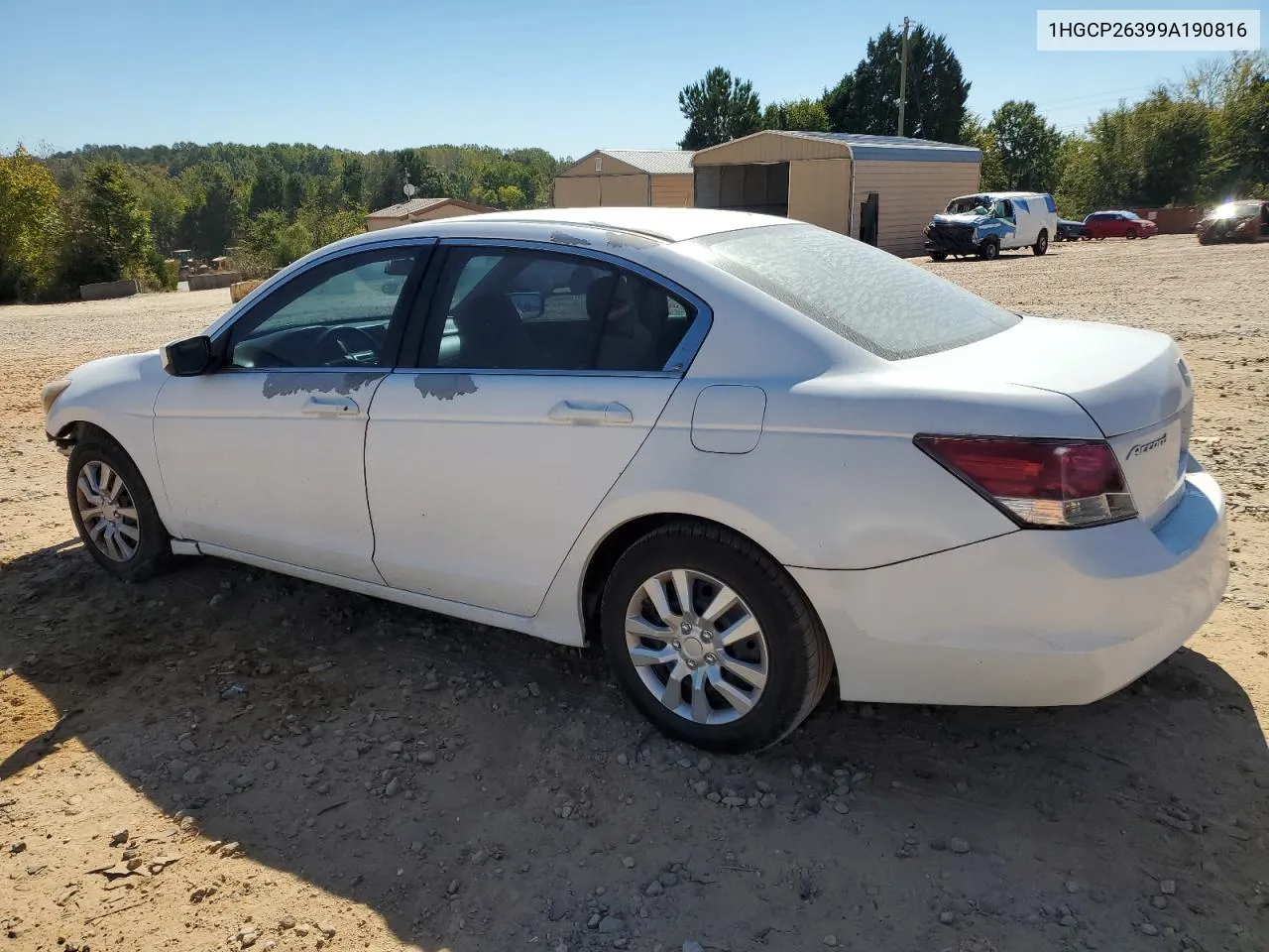 2009 Honda Accord Lx VIN: 1HGCP26399A190816 Lot: 73112074