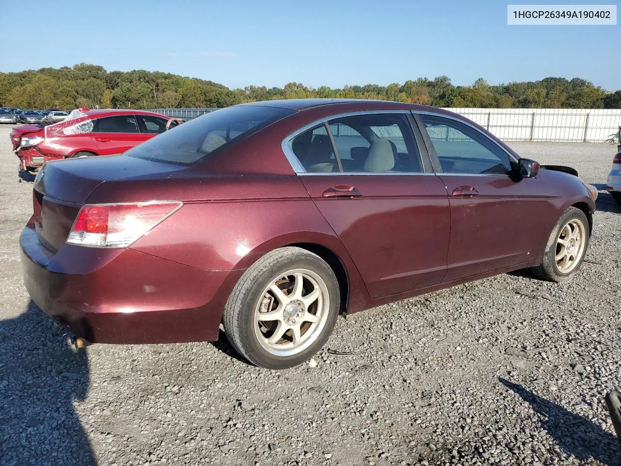 2009 Honda Accord Lx VIN: 1HGCP26349A190402 Lot: 73559854