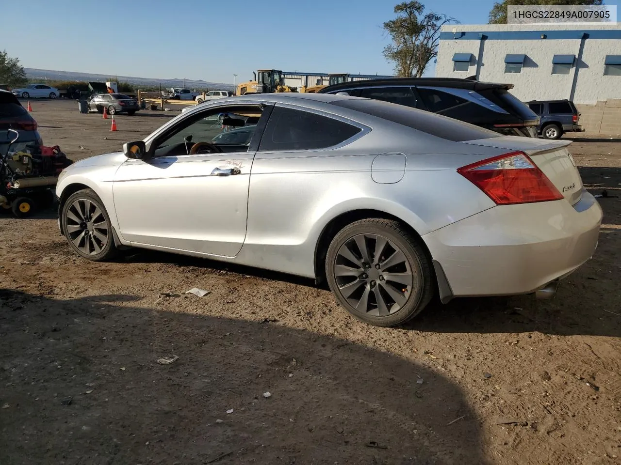 2009 Honda Accord Exl VIN: 1HGCS22849A007905 Lot: 74127124