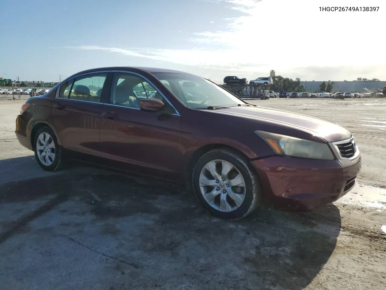 2009 Honda Accord Ex VIN: 1HGCP26749A138397 Lot: 75247314