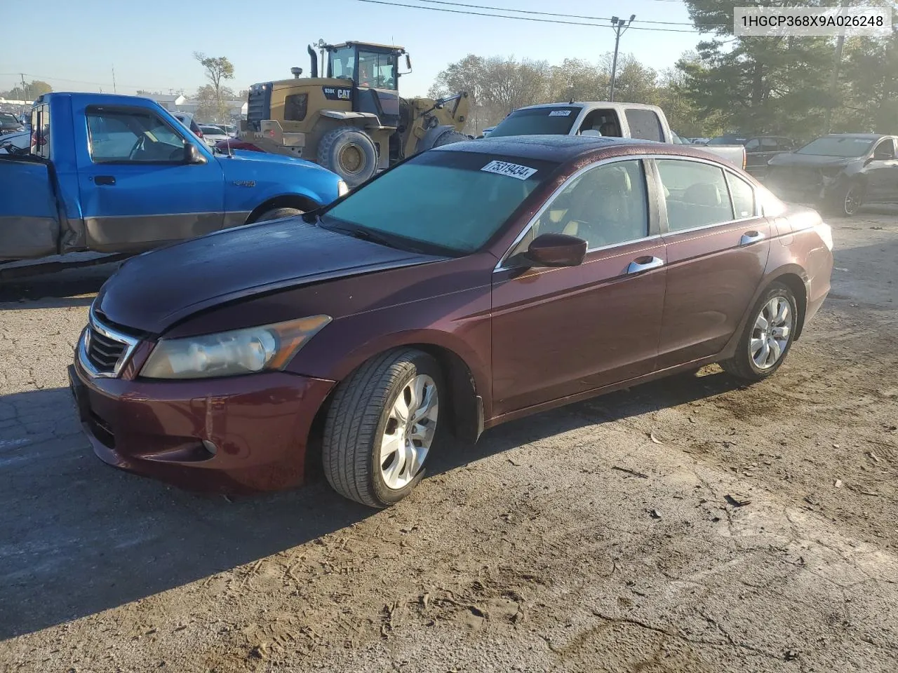 2009 Honda Accord Exl VIN: 1HGCP368X9A026248 Lot: 75319434